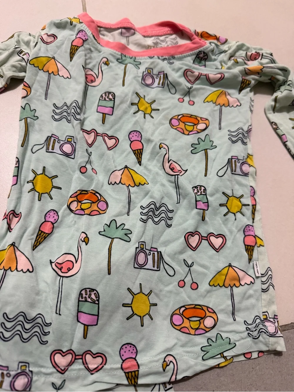 Little sleepies summer print pajama set